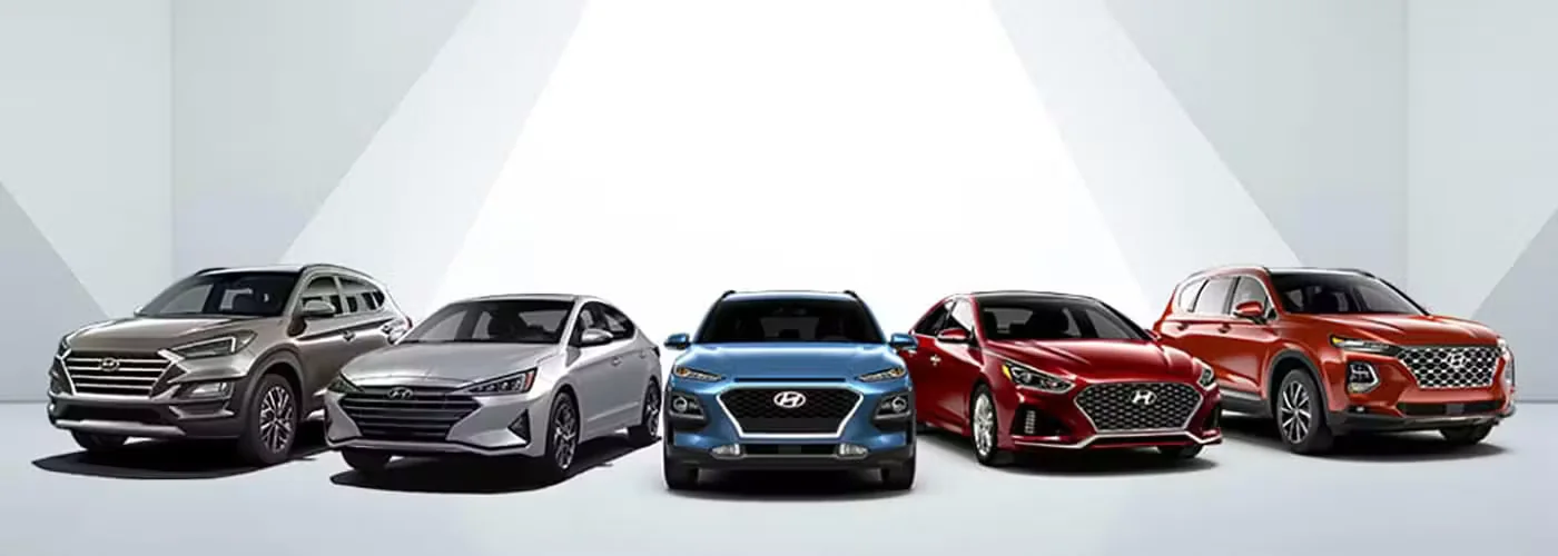 A selection of passenger vehicles on a neutral background